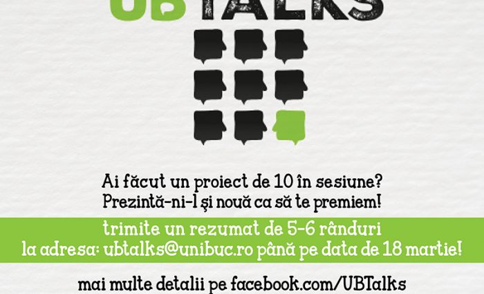 afis stire UB TALKS