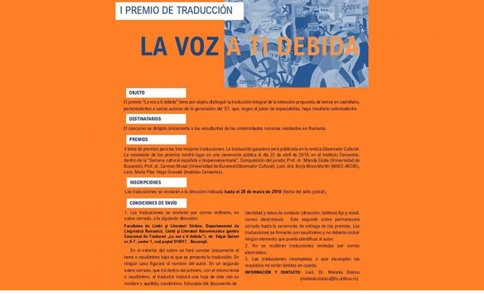 Cartel La voz a ti debida Cartel La voz a ti debida