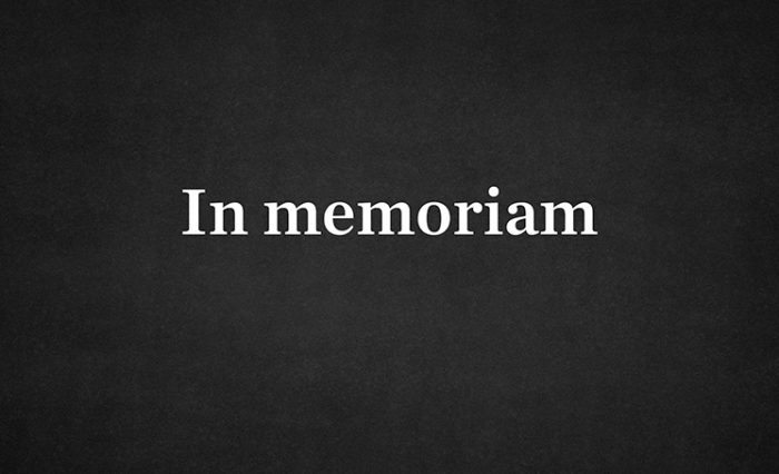 In memoriam