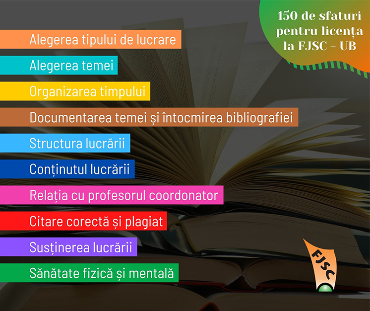 Proiectul „150 de sfaturi pentru licența la FJSC – UB”