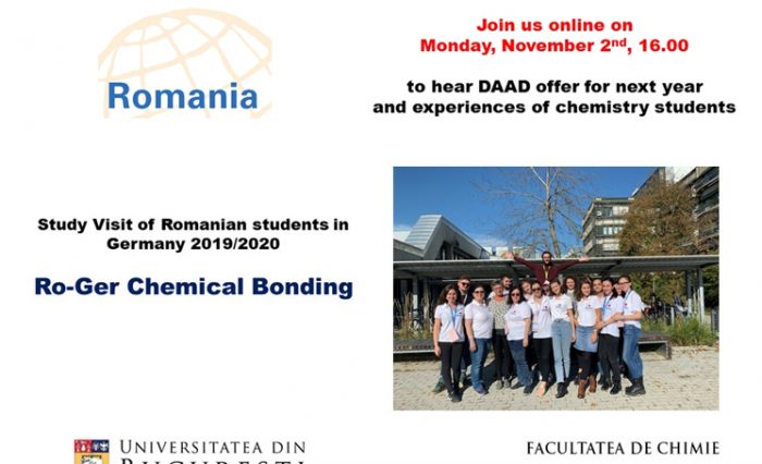 afiș eveniment prezentare burse daad facultatea de chimie