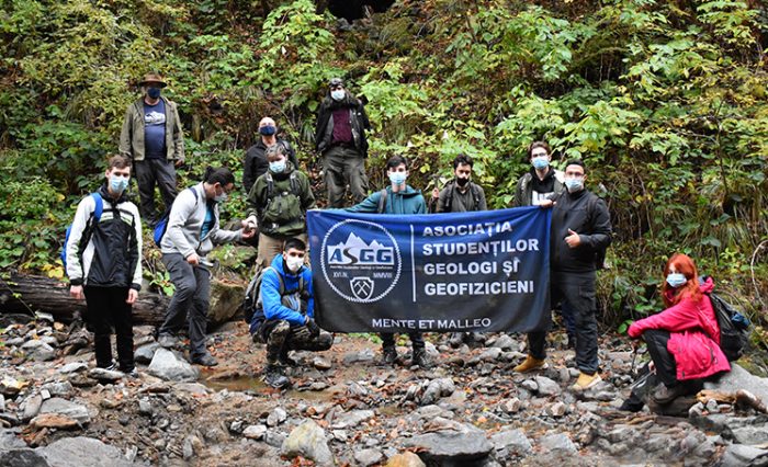 membri ai asociației studenților geologi și geofizicieni, proiectul geopark weeks