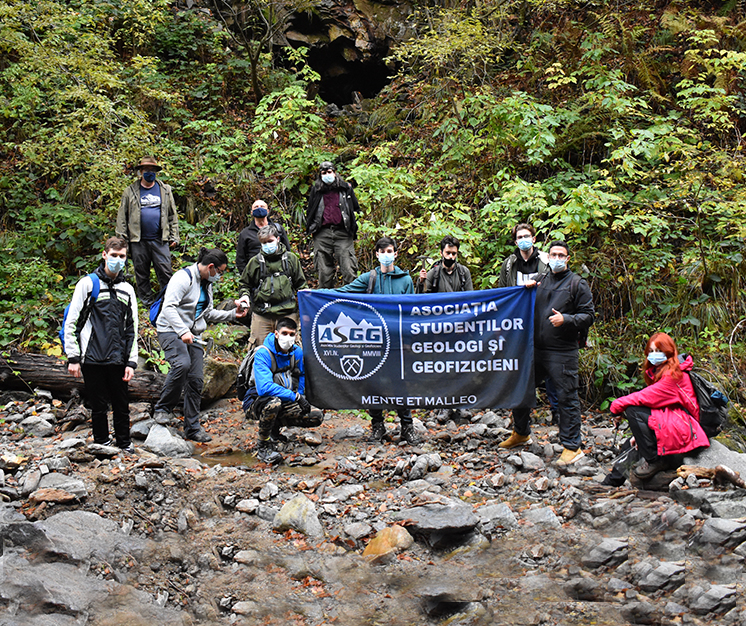 membri ai asociației studenților geologi și geofizicieni, proiectul geopark weeks