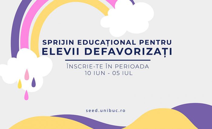 inscrieri UB SEED sprijin elevi defavorizati universitatea din bucuresti unibuc
