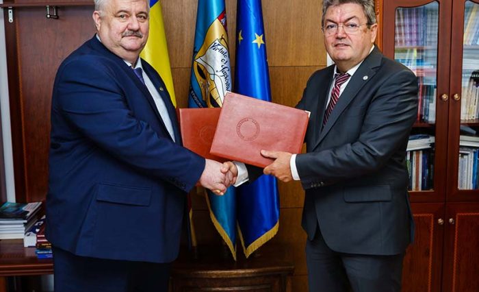 rector UB Marian Preda rector USM Igor Șarov