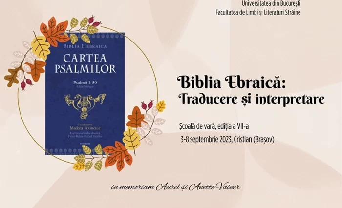 scoala de vara biblia ebraica stire