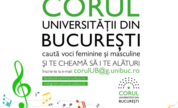corul universitatii din bucuresti preselecții 2023