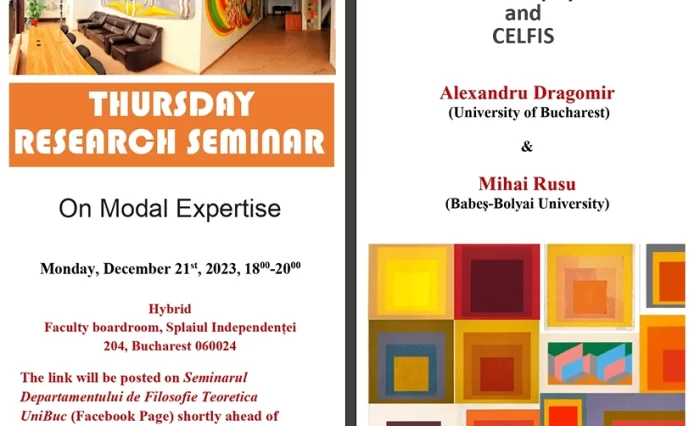 stire afis Departamentul de Filosofie Teoretică