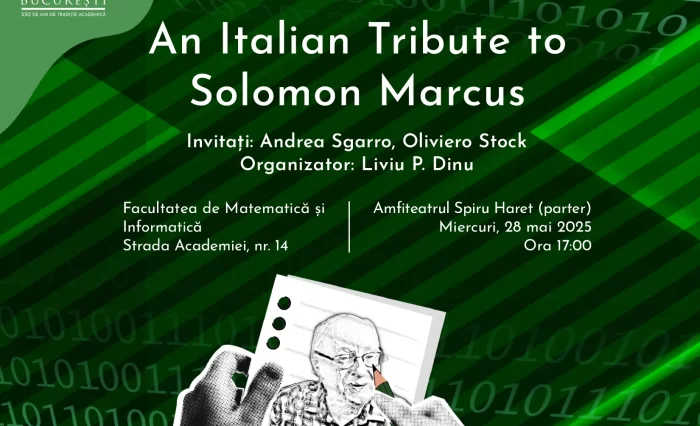 An Italian Tribute to Solomon Marcus stire